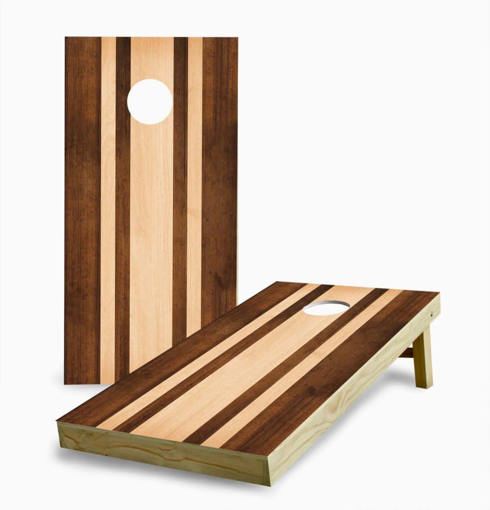 Stained Striped Cornhole Game