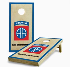 82nd Airborne No White - 82nd Airborne Division Cornhole Game - - Cornhole Worldwide