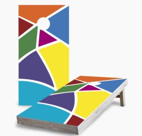 Abstract scaled - Abstract Cornhole Game - - Cornhole Worldwide
