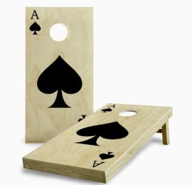 Ace of Spades no white 1 - Ace of Spades Cornhole Game - - Cornhole Worldwide