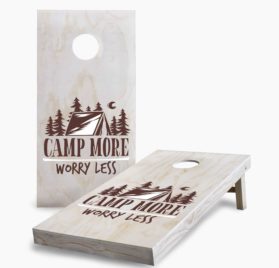 Camp More Worry Less scaled - Camp More Worry Less Cornhole Game - - Cornhole Worldwide