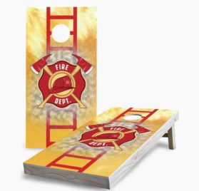 Fire Department Ladder scaled - Fire Department with Ladder Cornhole Game - - Cornhole Worldwide