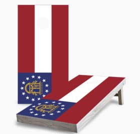 Georgia scaled - Georgia State Flag Cornhole Game - - Cornhole Worldwide