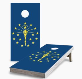 Indiana scaled - Indiana State Flag Cornhole Game - - Cornhole Worldwide