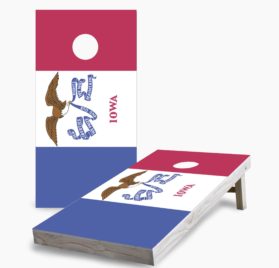 Iowa scaled - Iowa State Flag Cornhole Game - - Cornhole Worldwide