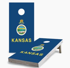 Kansas scaled - Kansas State Flag Cornhole Game - - Cornhole Worldwide