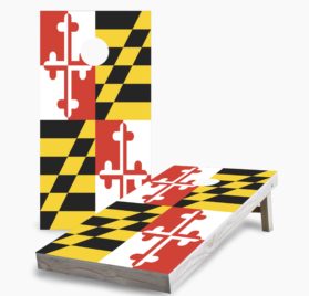 Maryland scaled - Maryland State Flag Cornhole Game - - Cornhole Worldwide