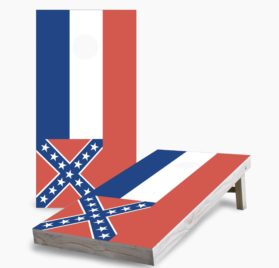 Mississippi scaled - Old Mississippi State Flag Cornhole Game - - Cornhole Worldwide