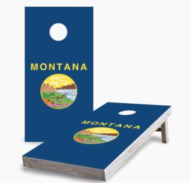 Montana scaled - Montana State Flag Cornhole Game - - Cornhole Worldwide