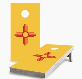 New Mexico scaled - New Mexico State Flag Cornhole Game - - Cornhole Worldwide