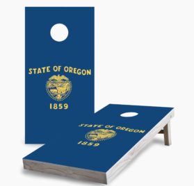 Oregon scaled - Oregon State Flag Cornhole Game - - Cornhole Worldwide
