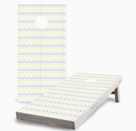 Patterned Lines scaled - Chevron Pattern Cornhole Game - - Cornhole Worldwide