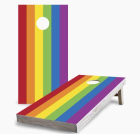Rainbow scaled - Rainbow Pride Flag Cornhole Game - - Cornhole Worldwide
