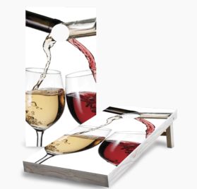 Red and White Wine scaled - Red & White Wine Cornhole Game - - Cornhole Worldwide