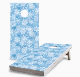 Snowflake scaled - Snowflake Pattern Cornhole Game - - Cornhole Worldwide