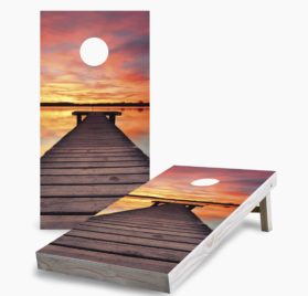 Sunset Beach Boardwalk scaled - Sunset Beach Boardwalk Cornhole Game - - Cornhole Worldwide