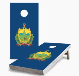 Vermont scaled - Vermont State Flag Cornhole Game - - Cornhole Worldwide