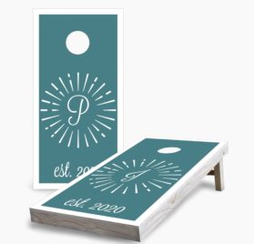 Wedding Burst scaled - Wedding Burst Cornhole Game - - Cornhole Worldwide