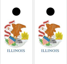 Illinois State Flag Cornhole Wraps