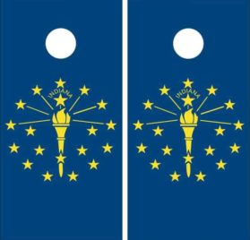 Indiana State Flag Cornhole Wraps