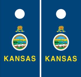 Kansas State Flag Cornhole Wraps