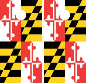 Maryland State Flag Cornhole Wraps