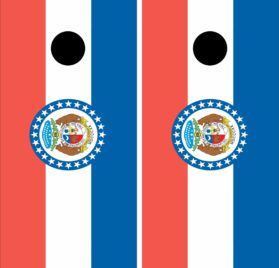 Missouri State Flag Cornhole Wraps