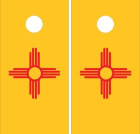 New Mexico Flag Cornhole Wraps