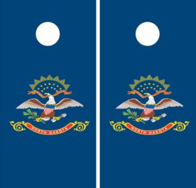 North Dakota Flag Cornhole Wraps