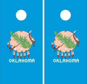Oklahoma Flag Cornhole Wraps