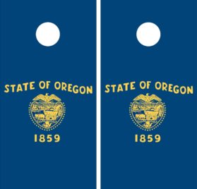Oregon Flag Cornhole Wraps