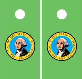 Washington Flag Cornhole Wraps