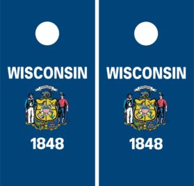 Wisconsin Flag Cornhole Wraps