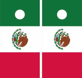 Mexican Flag Cornhole Wraps