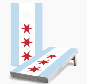 Chicago scaled - Chicago City Flag Cornhole Game - - Cornhole Worldwide