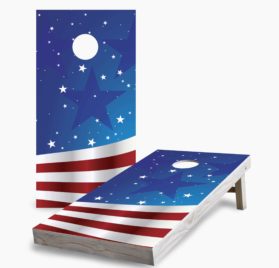 Wavy American Flag2 scaled - Wavy American Flag Cornhole Game 2 - - Cornhole Worldwide