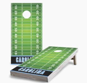 Carolina scaled - Carolina Panthers Cornhole Game - - Cornhole Worldwide