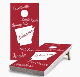 AR scaled - Arkansas State Pride Cornhole Game - - Cornhole Worldwide