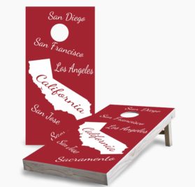 CA scaled - California State Pride Cornhole Game - - Cornhole Worldwide