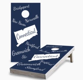 CT scaled - Connecticut State Pride Cornhole Game - - Cornhole Worldwide