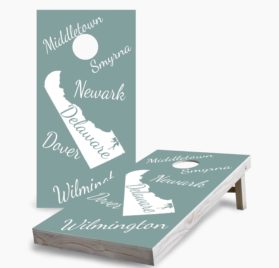 DE scaled - Delaware State Pride Cornhole Game - - Cornhole Worldwide