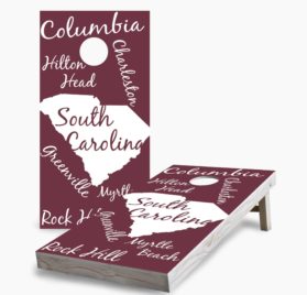 SC scaled - South Carolina State Pride Cornhole Game - - Cornhole Worldwide