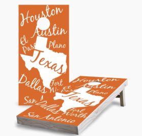 TX scaled - Texas State Pride Cornhole Game - - Cornhole Worldwide