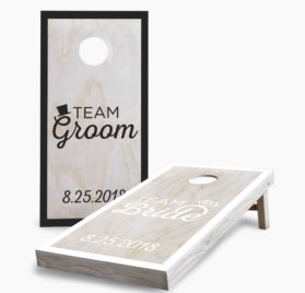 Bride and Groom scaled - Bride and Groom Wedding Cornhole Game - - Cornhole Worldwide