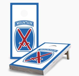 10th Mountain scaled - 10th Mountain Division Cornhole Game - - Cornhole Worldwide