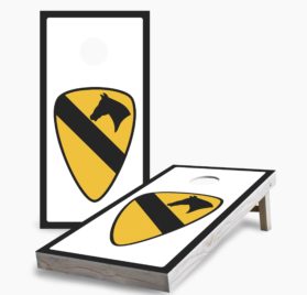 1st Cavalry scaled - 1st Cavalry Division Cornhole Game - - Cornhole Worldwide