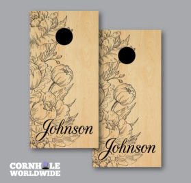 Couples Name on Wood Wraps - Couples Name on Wood Cornhole Wraps - - Cornhole Worldwide