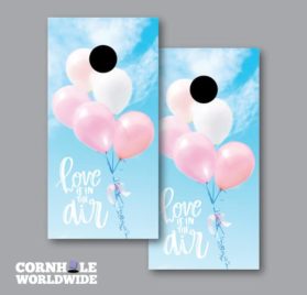 Love in the Air Wedding Wraps - Love in the Air Wedding Cornhole Wraps - - Cornhole Worldwide