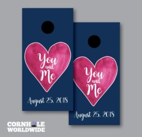 You Me Wedding Wraps - You and Me Wedding Cornhole Wraps - - Cornhole Worldwide