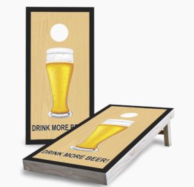 Drink More Beer Glass scaled - Drink More Beer Glass Cornhole Game - - Cornhole Worldwide